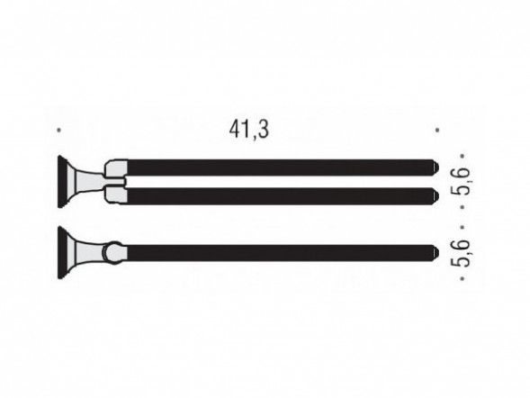 Полотенцедержатель COLOMBO DESIGN HERMITAGE B3312.GOLD двойной