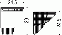 Полочка корзинка COLOMBO DESIGN ANGOLARI B9609 угловая двойная