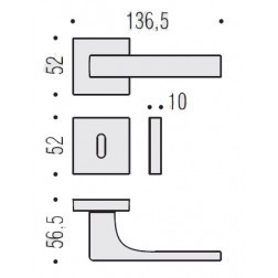 Дверная ручка Colombo ROBOCINQUE S ID71R.BI белый матовый
