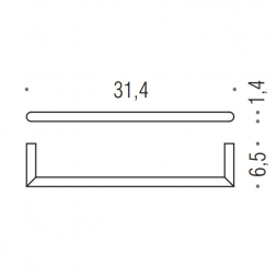 Полотенцедержатель COLOMBO DESIGN MINI B4009.NM широкий цвет черный матовый