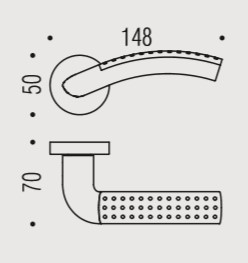 Дверная ручка Colombo MILLA LC41RSB золото/золото матовое