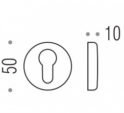 Накладка под цилиндр Colombo Rosetta CD43 GB хром матовый