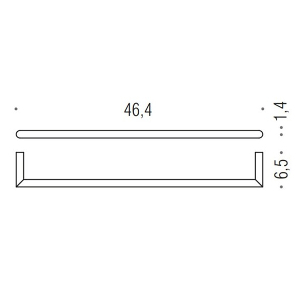 Полотенцедержатель COLOMBO DESIGN MINI B4010.OM широкий цвет золото матовое