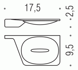 Мыльница COLOMBO DESIGN ALIZE B2501.DX настенная