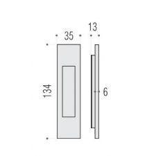 Ручка Colombo ID411 для раздвижной двери хром