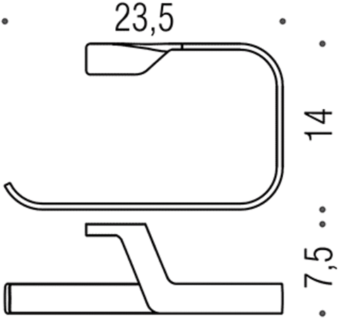 Полотенцедержатель COLOMBO DESIGN ALIZE B2531 кольцо