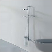 Стойка COLOMBO DESIGN PLANETS B9822 настенная с полотенцедержателем с мыльницей с держателем туалетной бумаги и с ершиком