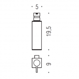 Дозатор COLOMBO DESIGN MINI Q B9343.NM настенный цвет черный матовый
