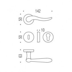 Дверная ручка Colombo PETER ID11R бронза