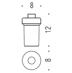 Запасная стеклянная колба для дозатора жидкого мыла Colombo Bart B9354