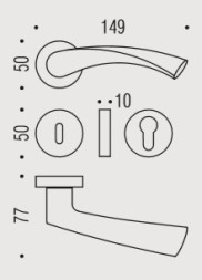Дверная ручка Colombo FLESSA CB51R золото