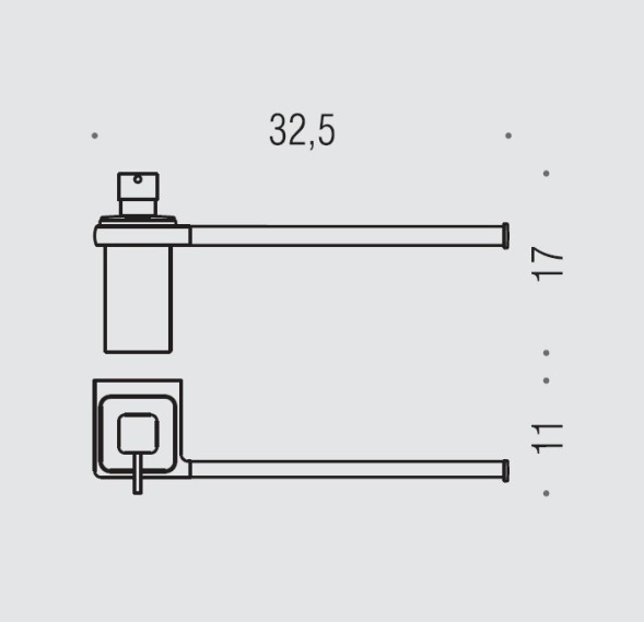 Полотенцедержатель с дозатором COLOMBO DESIGN LULU B6274 настенный
