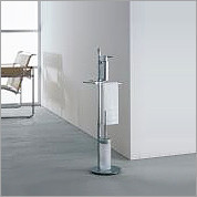 Стойка COLOMBO DESIGN PLANETS B9849 напольная с полотенцедержателем с дозатором с держателем туалетной бумаги и с ершиком