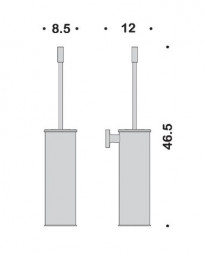 Ершик COLOMBO DESIGN PLUS W4962.HPS1 настенный цвет нержавеющая сталь