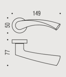Дверная ручка Colombo FLESSA CB51RSB никель матовый