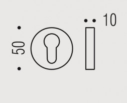 Накладка под цилиндр Colombo Rosetta CD43 GB никель матовый