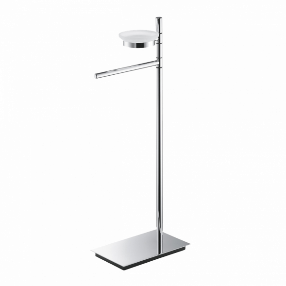 Стойка COLOMBO DESIGN SQUARE B9902 напольная с полотенцедержателем с мыльницей