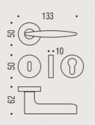 Дверная ручка Colombo GAIA GR11R хром матовый
