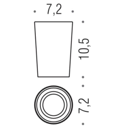 Запасной cтакан для зубных щёток Colombo Road стекло B8052