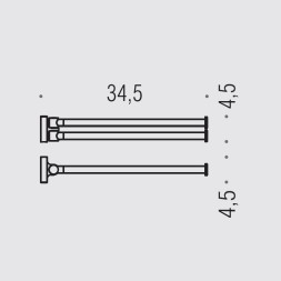 Полотенцедержатель COLOMBO DESIGN PLUS W4913.OM двойной