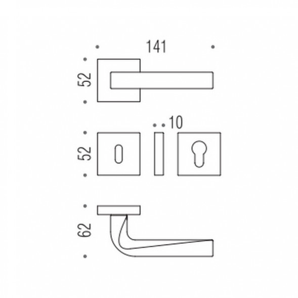 Дверная ручка Colombo PRIUS MA11R хром матовый