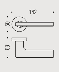 Дверная ручка Colombo GIRA JM11 RSB хром