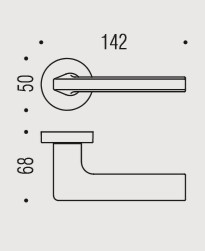 Дверная ручка Colombo GIRA JM11 RSB хром матовый