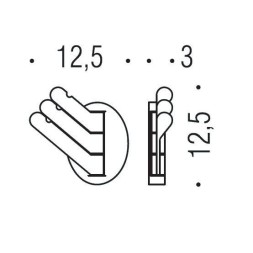 Крючок COLOMBO DESIGN LUNA CB17 одинарный