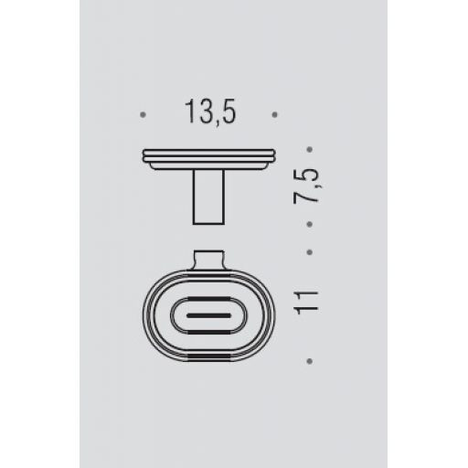 Мыльница стекло COLOMBO DESIGN LUNA B0151 Запасная часть