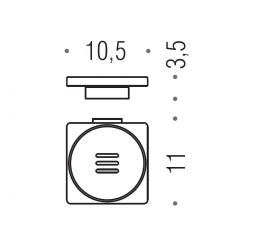 Мыльница COLOMBO DESIGN MINI Q B5001.HPS1 подвесная цвет нержавеющая сталь