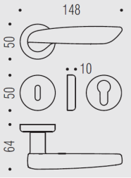 Дверная ручка Colombo DAYTONA PF11R золото