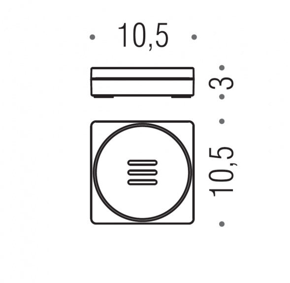 Мыльница COLOMBO DESIGN MINI Q B5040 настольная цвет хром