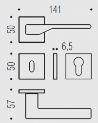 Дверная ручка Colombo DEA FF21R хром