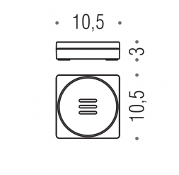 Мыльница COLOMBO DESIGN MINI Q B5040.OM настольная цвет золото матовое