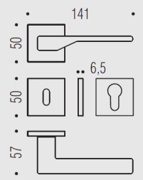 Дверная ручка Colombo DEA FF21RSB хром