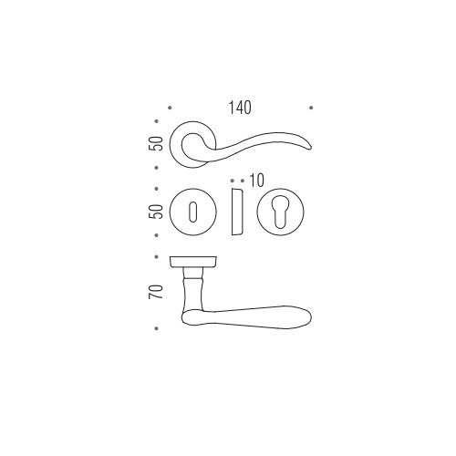 Дверная ручка Colombo HEIDI CD31R.BR бронза