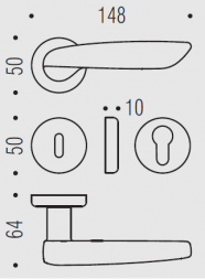Накладка под цилиндр Colombo Rosetta CD63 GB хром матовый