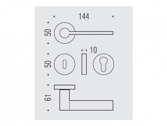 Дверная ручка Colombo TOOL MD11R хром