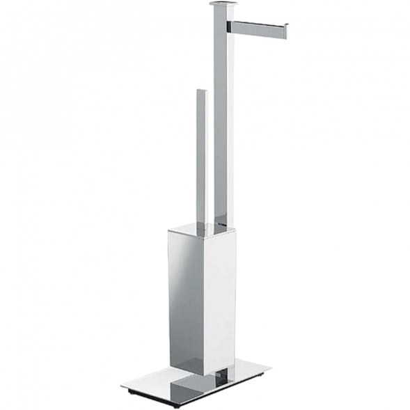 Стойка COLOMBO DESIGN UNITS B9107.D напольная с держателем туалетной бумаги и ершиком