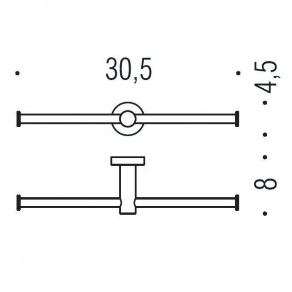  Держатель туалетной бумаги COLOMBO DESIGN PLUS W4990.BM двойной без крышки