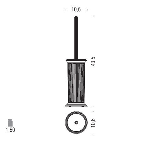 Ершик COLOMBO DESIGN HERMITAGE B3306.OA напольный