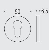 Накладка под цилиндр Colombo Rosetta FF13 хром матовый