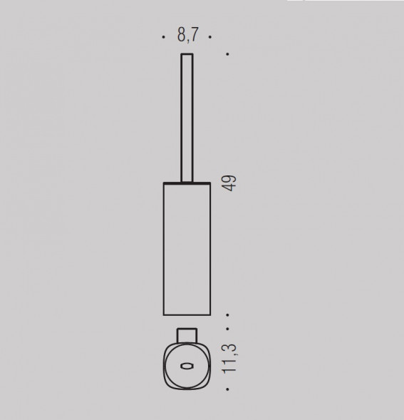 Ершик COLOMBO DESIGN TRENTA B3007.NM настенный