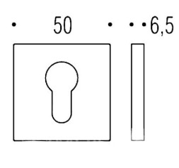 Накладка под цилиндр Colombo Rosetta FF23 винтаж матовый