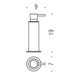 Дозатор COLOMBO DESIGN MINI B9342.NM настенный цвет черный матовый
