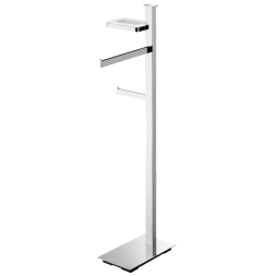 Стойка COLOMBO DESIGN UNITS B9113.S напольная с полотенцедержателем с мыльницей с держателем туалетной бумаги