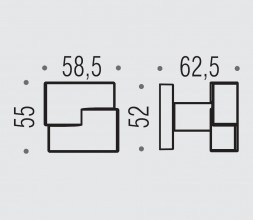 Дверная ручка Colombo Design CUT MS 15 хром в комплекте с накладками под ключ для межкомнатных дверей