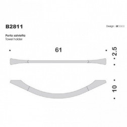 Полотенцедержатель COLOMBO DESIGN LAND B2811 широкий