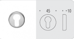 Накладка под цилиндр Colombo Rosetta CD63 GB черный матовый