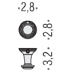 Крючок COLOMBO DESIGN HERMITAGE LC77.OA одинарный маленький